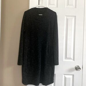 Black with white knee length dress